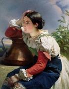 Franz Xaver Winterhalter Young Italian Girl at the Well Germany oil painting artist